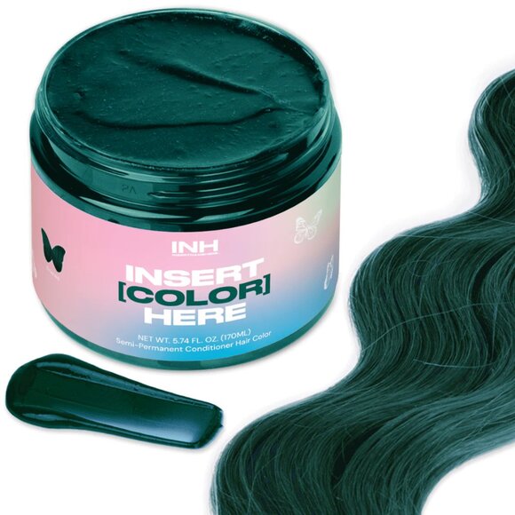 INH Insert Color Here EMERALD Semi-Permanent Conditioning Hair Color 5.74 oz - Picture 1 of 10